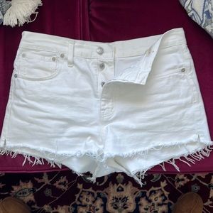 Madewell White Denim Shorts